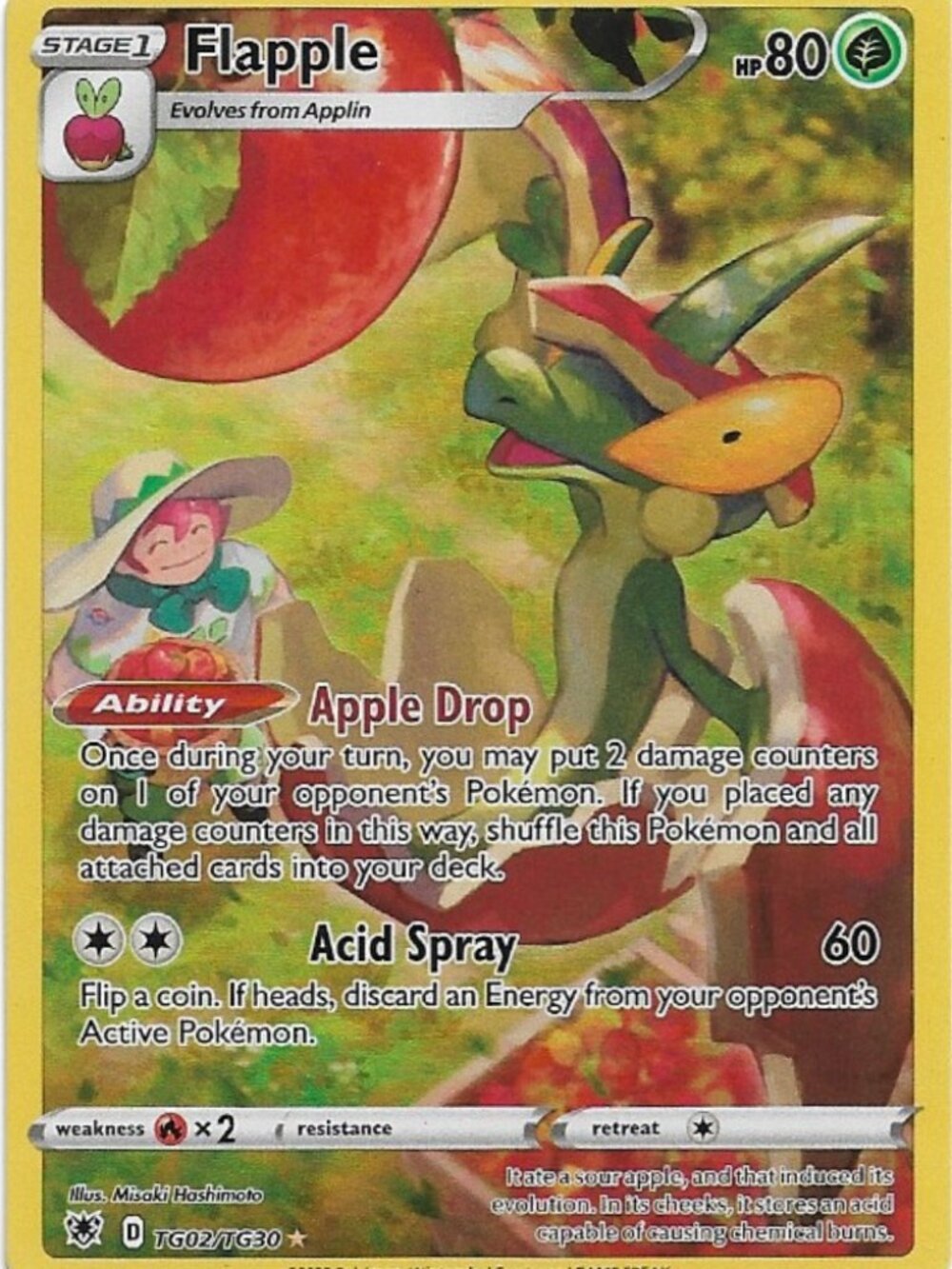 Pokemon Flapple TG02/TG30 Astral Radiance Trainer Gallery NM